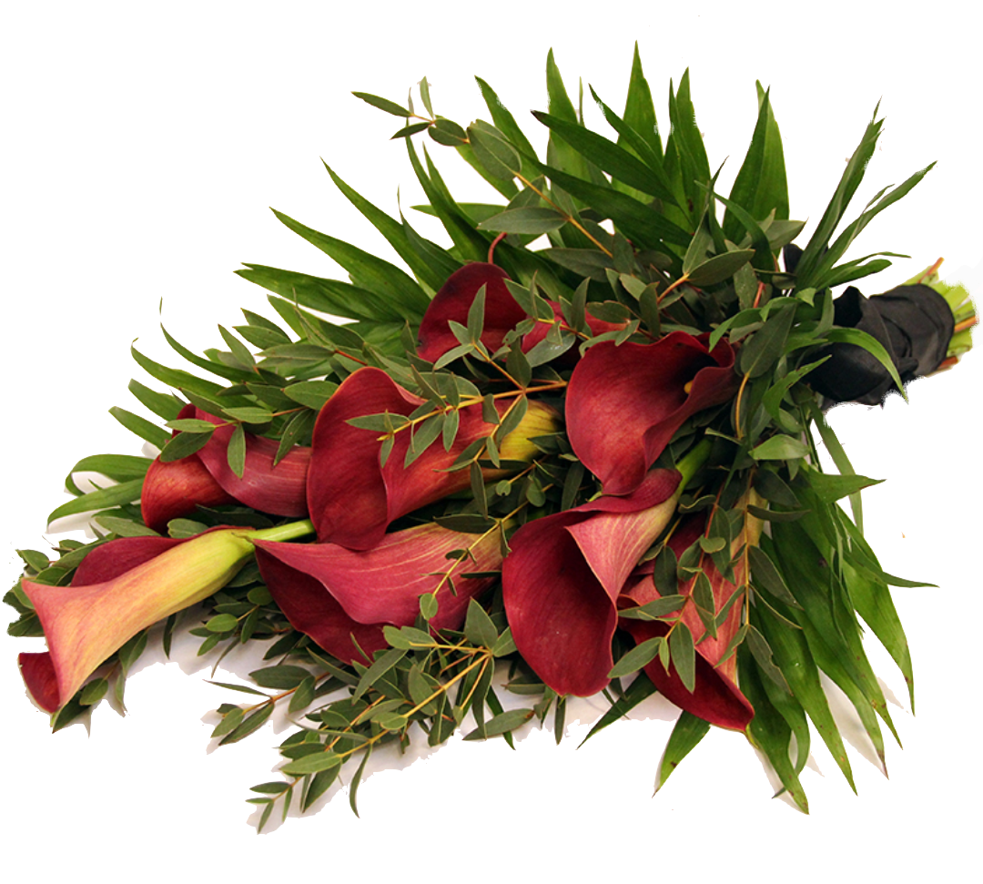 Grabstrauß & Trauerstrauß – Rosenrot Flora Trans