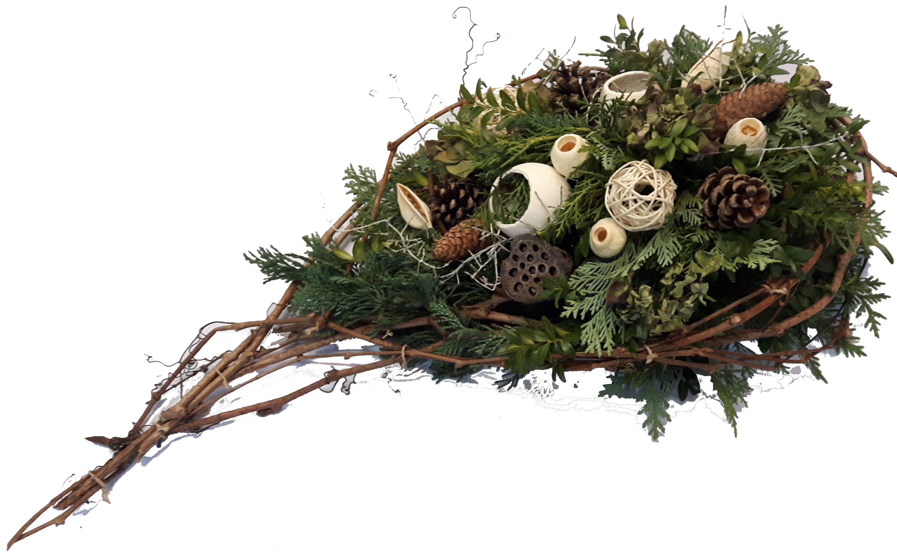 ❦Grabgesteck zum Totensonntag ❦ Trauergesteck für Allerheiligen ❦ – Rosenrot Flora Trans
