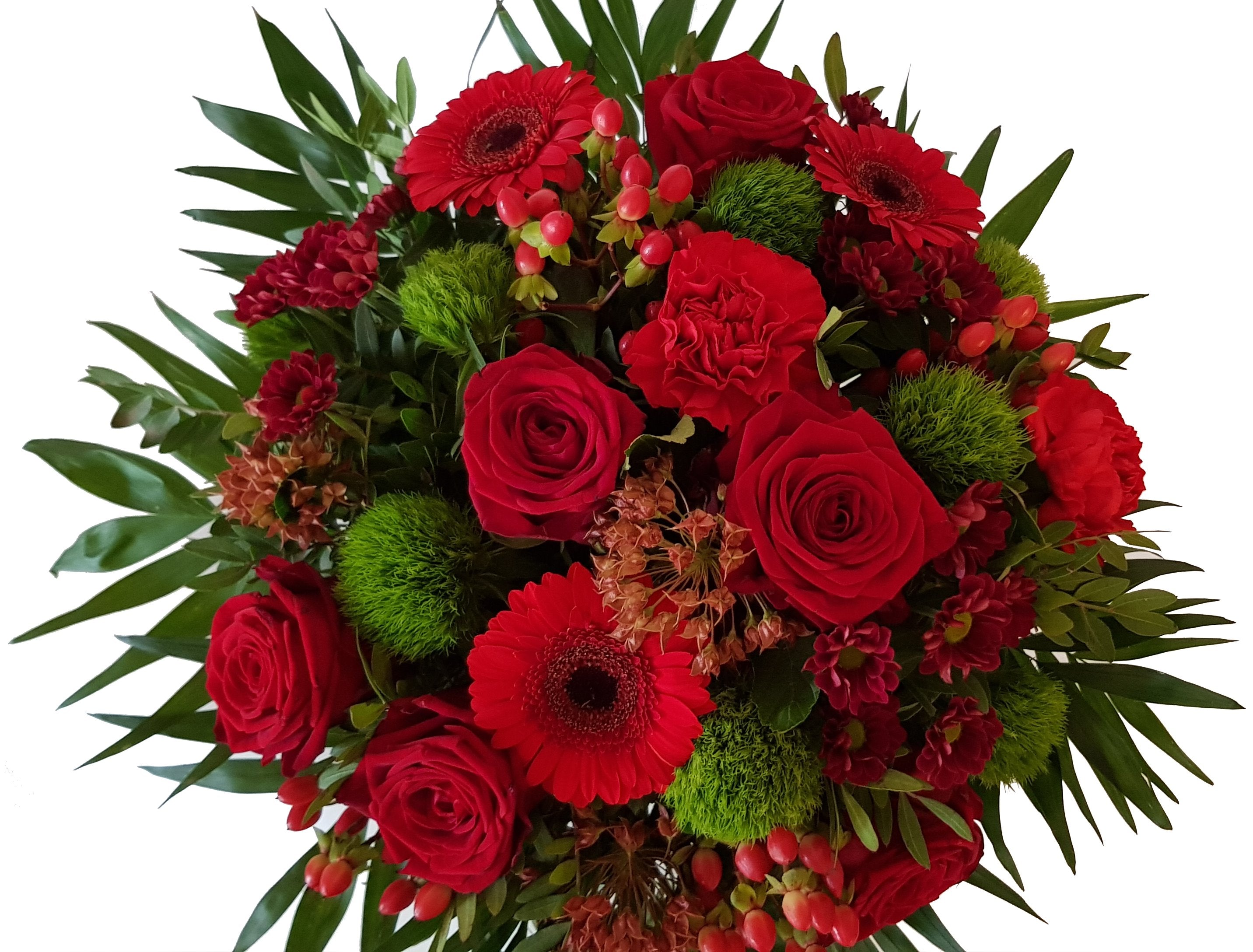 Blumenstrauß in Rot ,,Nur mit Dir,, Frischer Blumenstrauß mit Expresslieferung