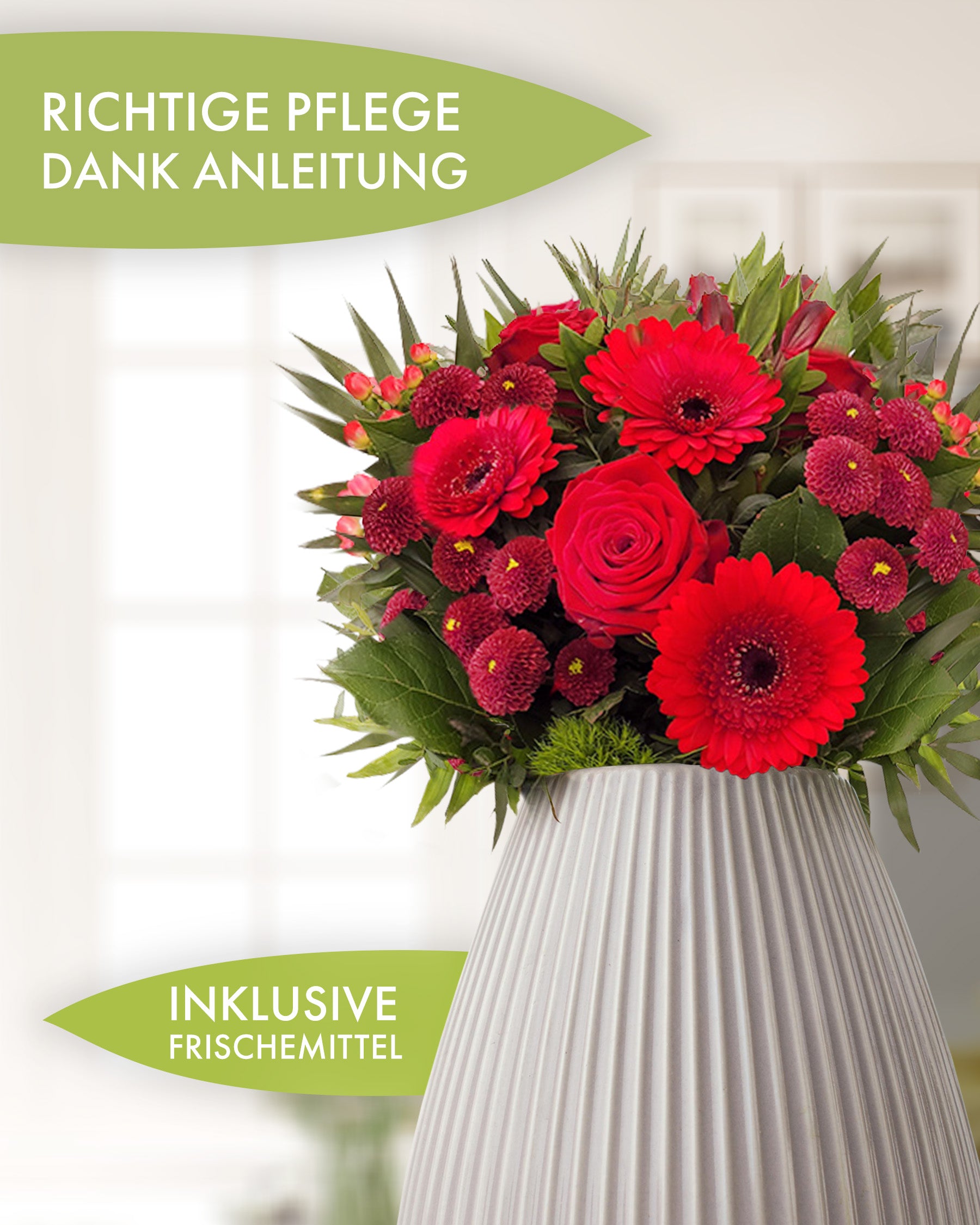Blumentrauss mit roten Rosen versenden