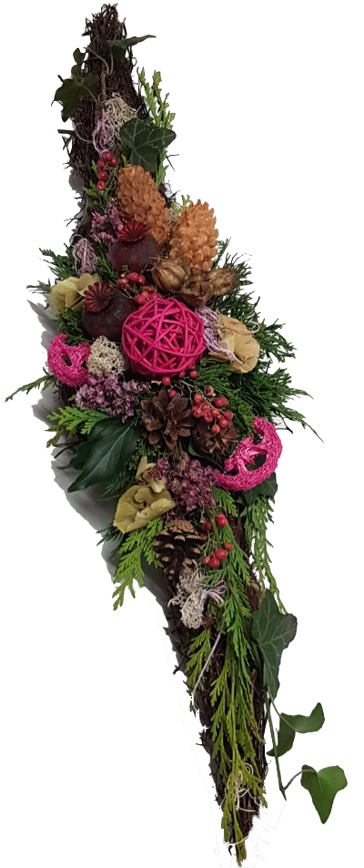 Grabgesteck ✦ Gesteck für Friedhof ✦ Allerheiligen Trauergesteck – Rosenrot  Flora Trans