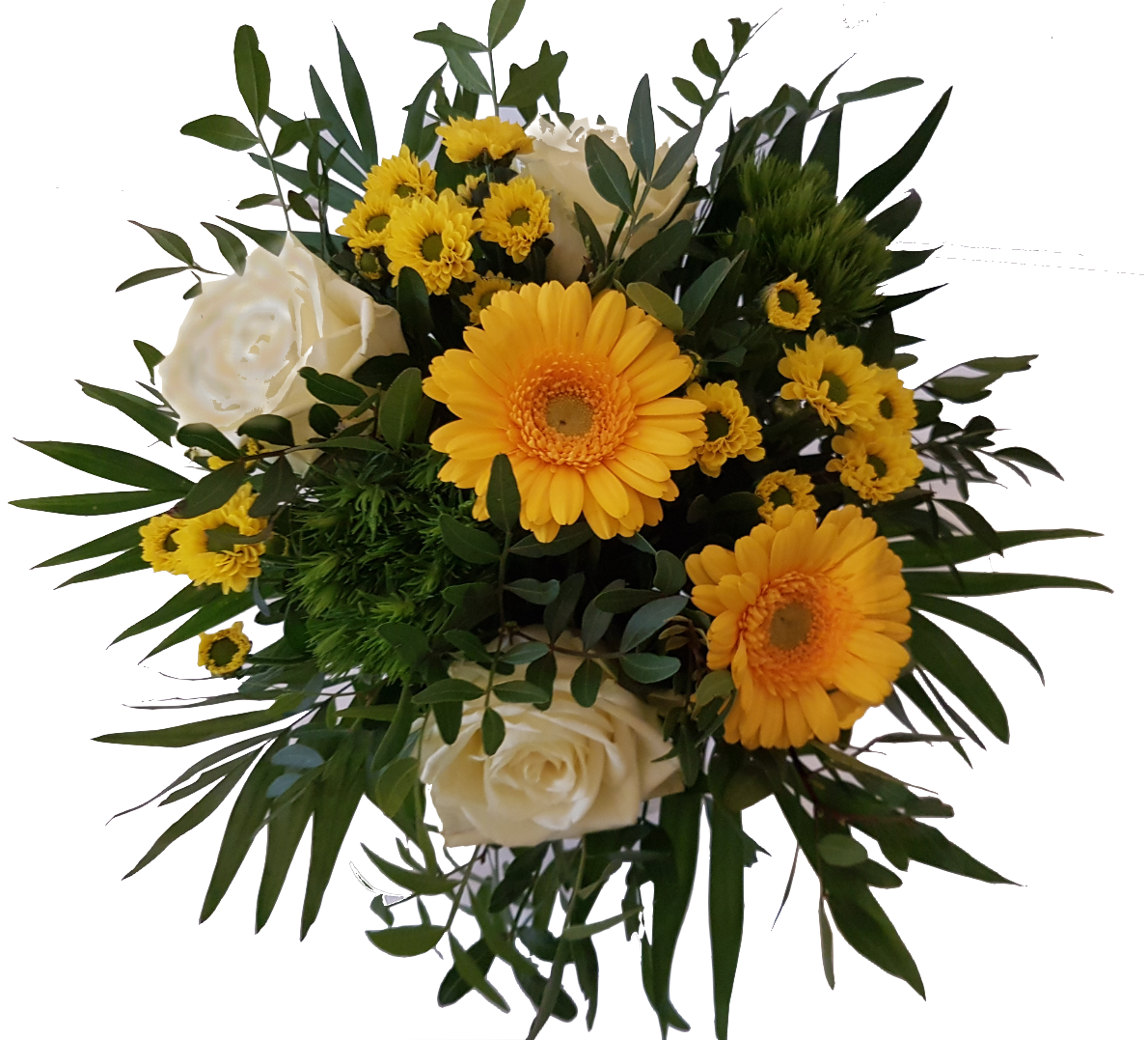 Blumenstrauß mit weißen Rosen