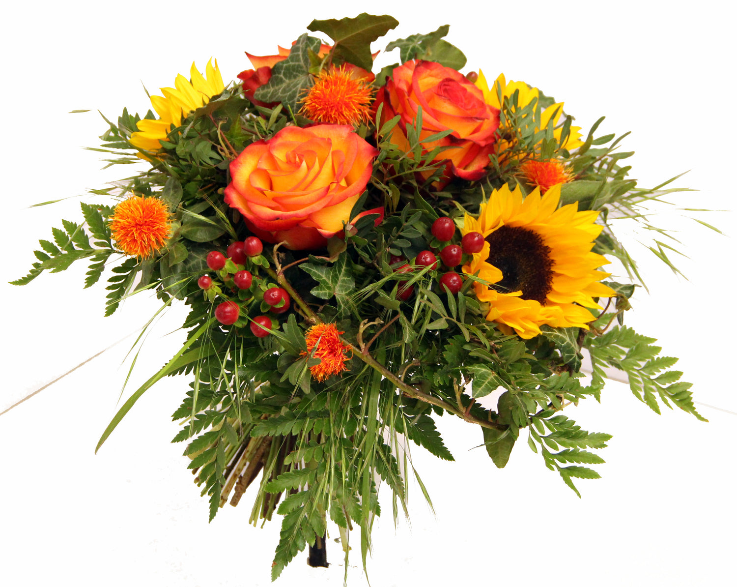 Blumenstrauß "Muntermacher" in gelb orange passend zur Genesung oder als Dankeschön oder zum Geburtstatg