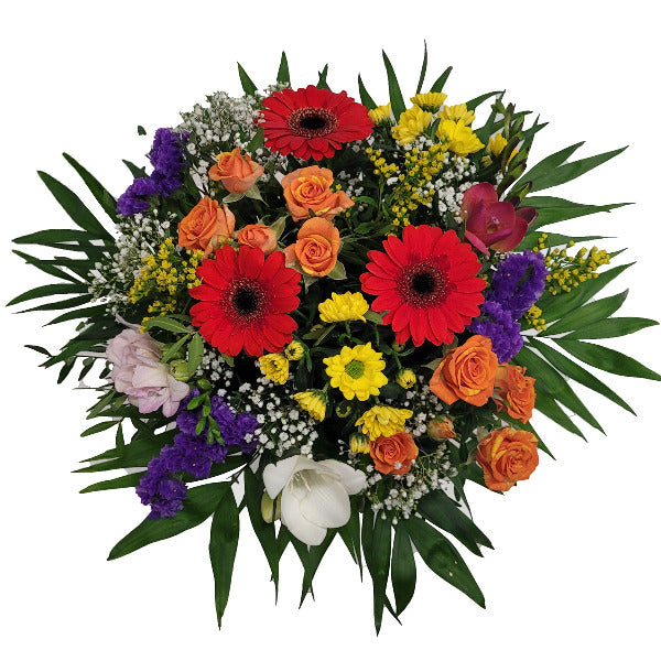 Blumenstrauß frisch unf kompakt gebunden