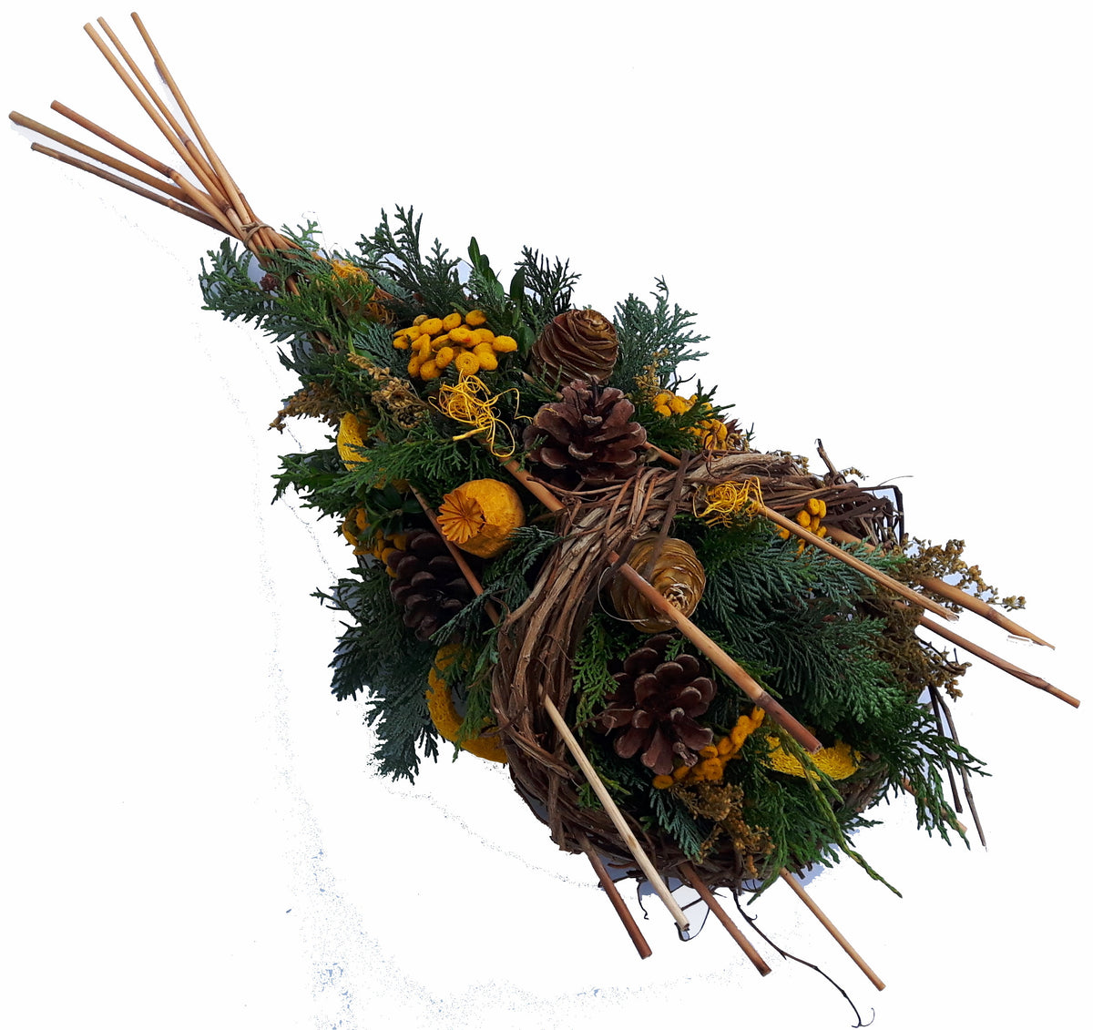 Grabgesteck modern ✼Licht der Erinnerung✼ – Rosenrot Flora Trans