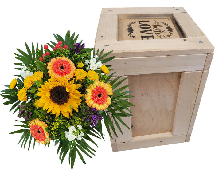 Geschenk für Mann - mit Blumenstrauß