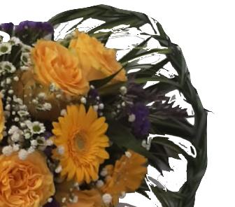 Besonderes Grabgesteck  Herz geflochten aus Gras mit Gelben echten Blumen zur Beerdigung