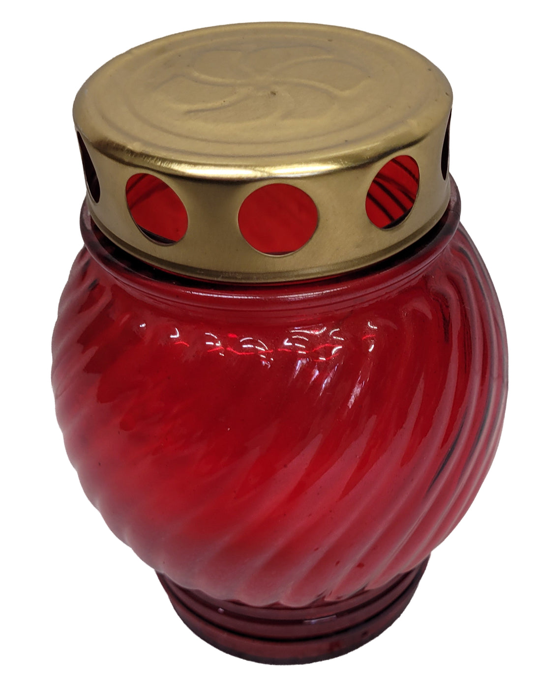 Elegantes Grablich aus Glas in Rot