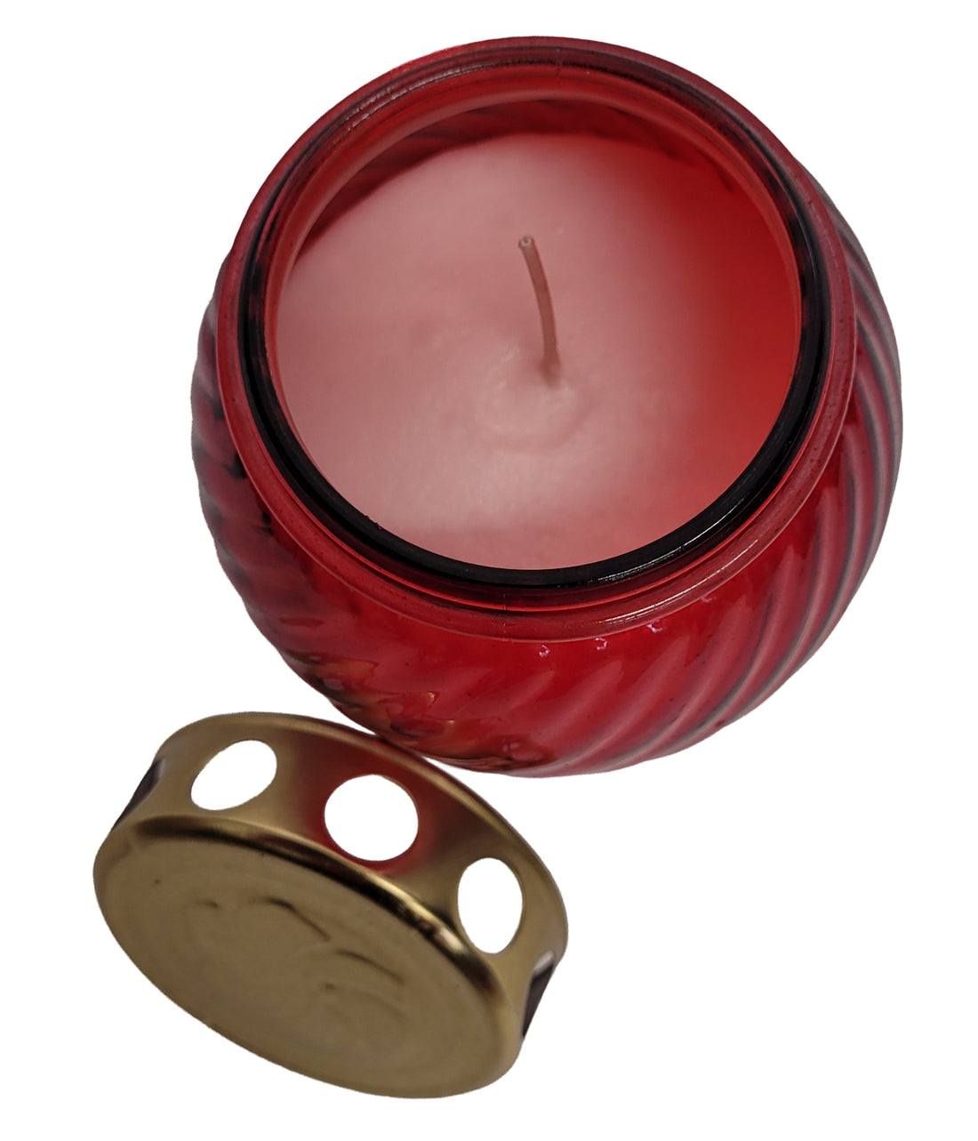 Elegantes Grablicht Friedhof aus Glas in Rot