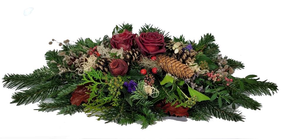 Gesteck Allerheiligen mit Rosen