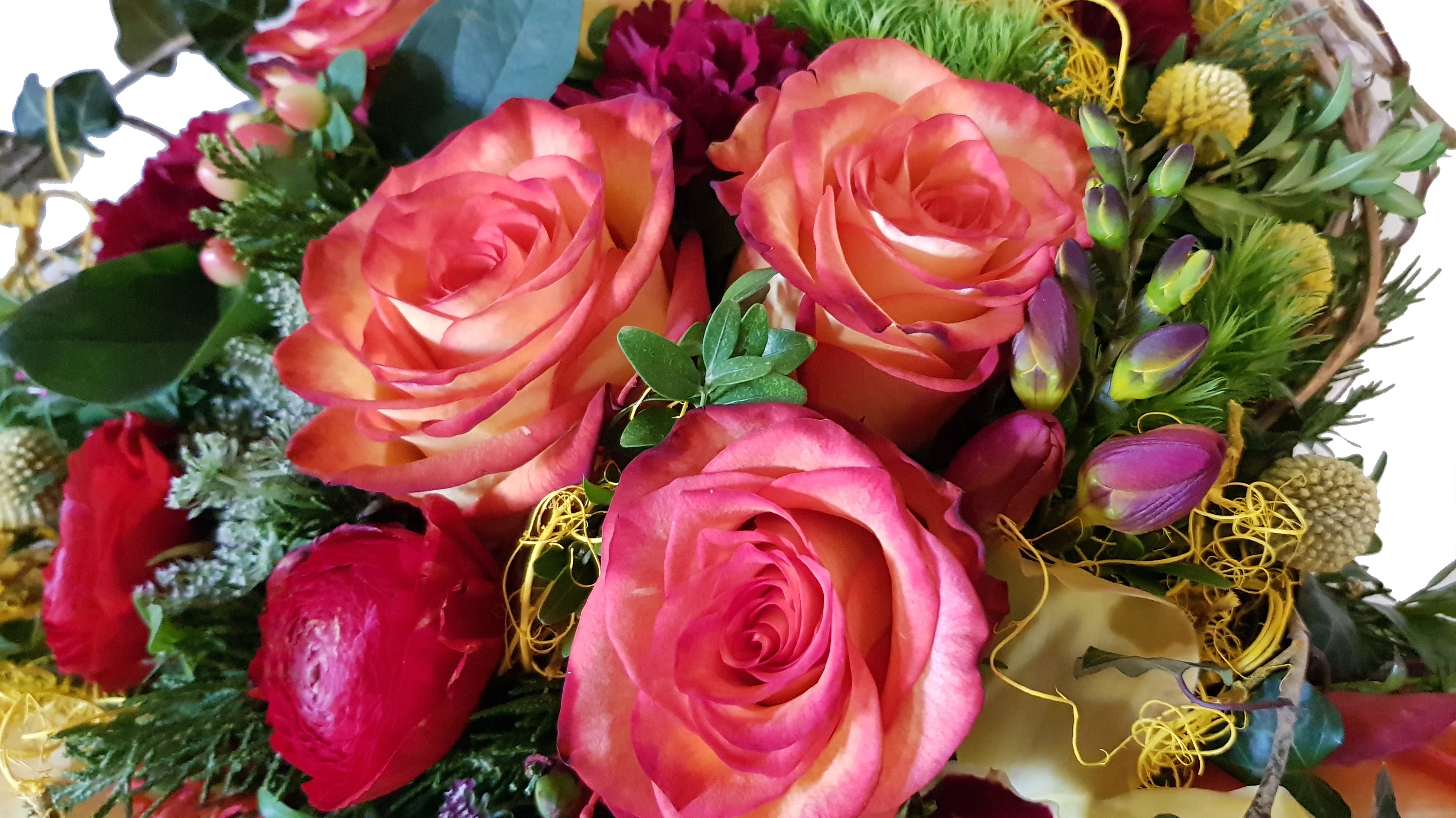 Gesteck Grab Mann mit Orchiedeen