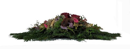 Gesteck Friedhof mit roten Rosen 