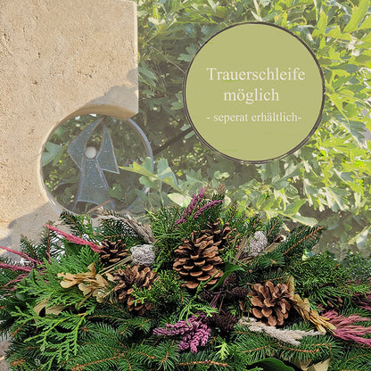 Grabspange mit Tanne Totensonntag Allerheiligen