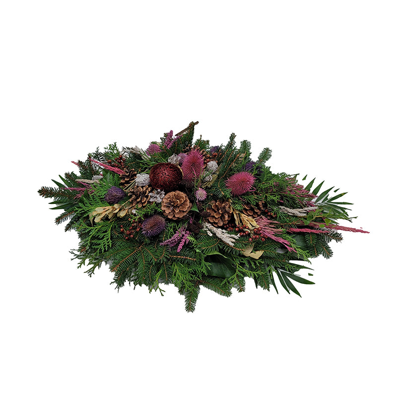 Grabspange haltbar - mit frischen Grün  in rosa weiß