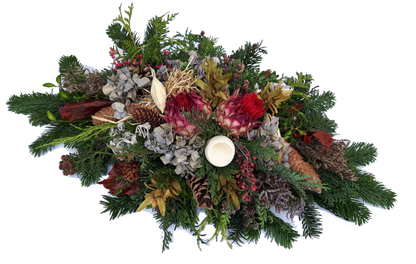 Haltbares Gesteck Friedhof - Winter und Sommer mit Naturmaterialien - Grabgesteck in verschiedenen Farben