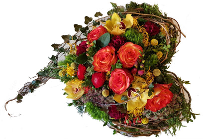 Herz zur Bestattung Grab mit Orchiedeen