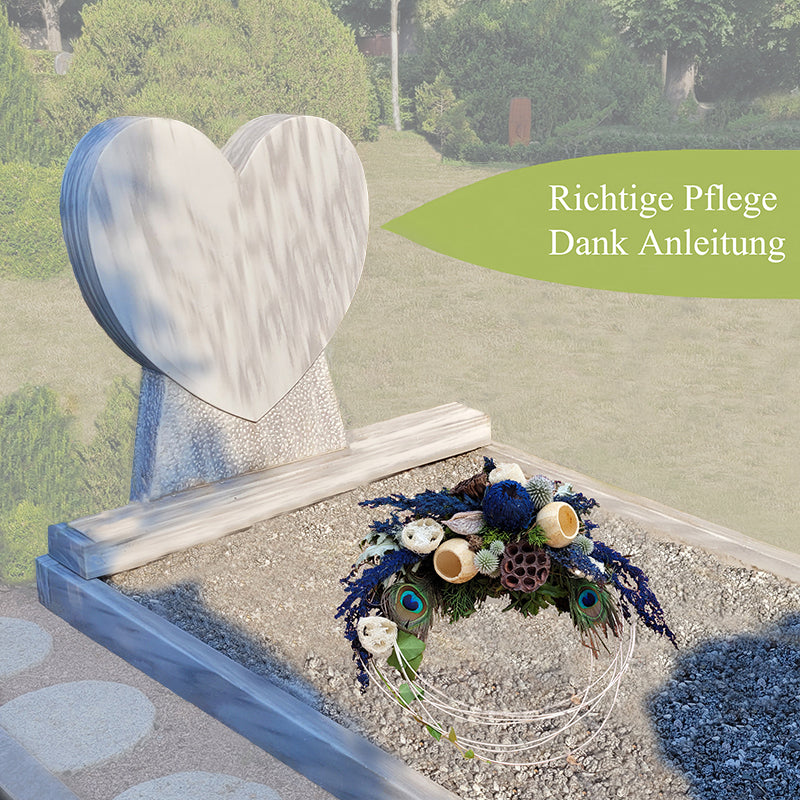 Kranz Beerdigung in blau weiß