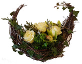 modernes Gesteck Beerdigung mit Rosen und Orchideen