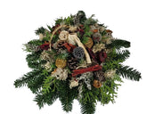 Naturgesteck Friedhof für Totensonntag und Allerheiligen in rot und weiß