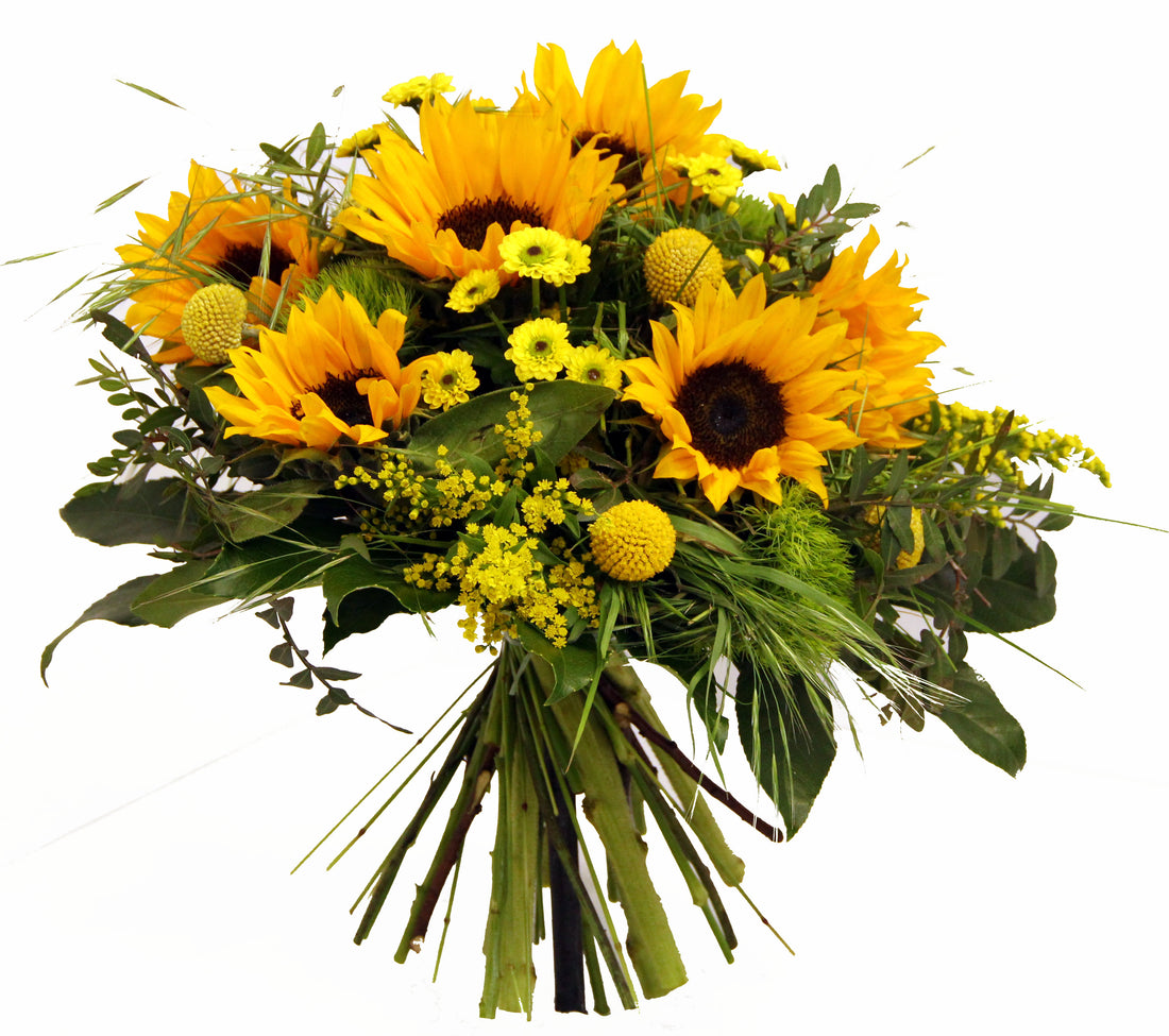 besonderer Blumenstrauß mit Sonnenblumen