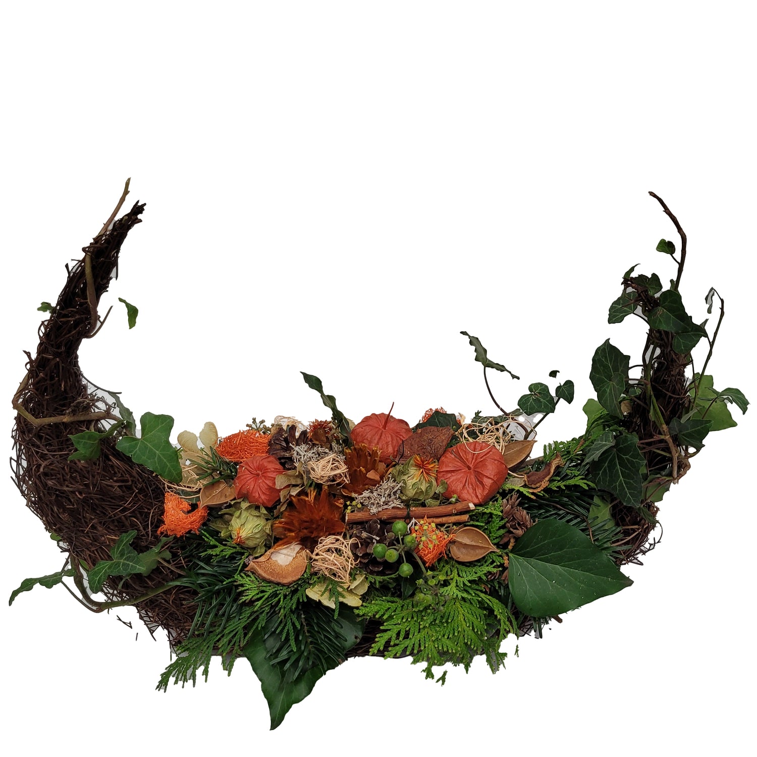 Halbares modernes Trauergesteck Schiff 