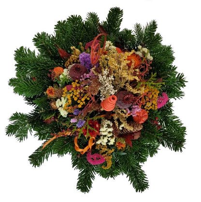 Trauergesteck Totensonntag - bunt  - Natur