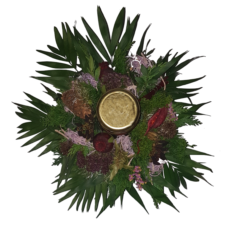 Grabgesteck mit Grablicht Allerheligen Totensonntag