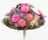 Trockenstrauß mit Naturmaterialien in rosa 